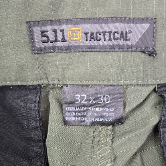 5.11 Tactical Men Pants 32X30 Green Fast Tac TDU Cargo Ripstop 27" Inseam - Picture 3 of 12